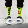 pacificandco calcetines socks running deporte cycling DONT QUIT NEON 1