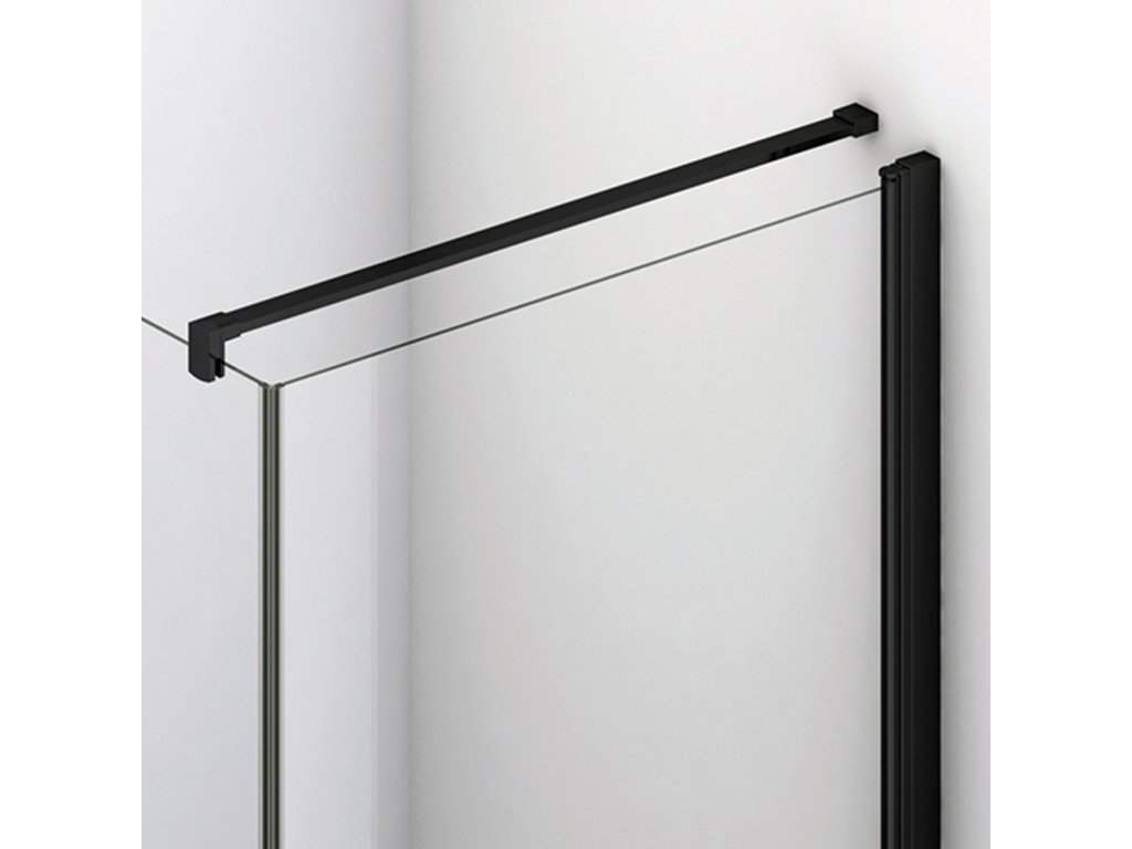 SanSwiss SOLINO Black Stabilizační vzpěra, lze zkrátit na míru, zeď-sklo, délka 1500 mm SMGS.06.1500