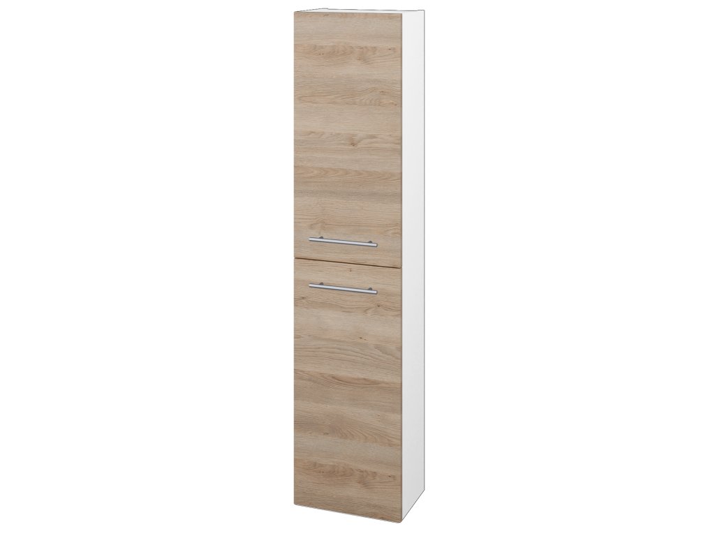 Vysoká skříň DOOR SV1D2 35 - N01 Bílá lesk / Úchytka T02 / D17 Colorado / Levé
