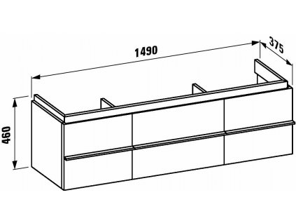 Lnew Vanity unit CASE F PALACE white 4.0135.2.075.463.1