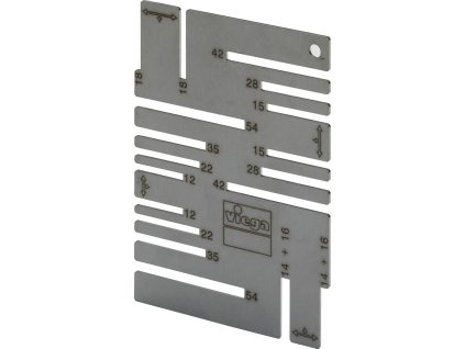Značkovací šablona pro označ.hloubky zastrčení trubek Viega, mod.2494, 625 085