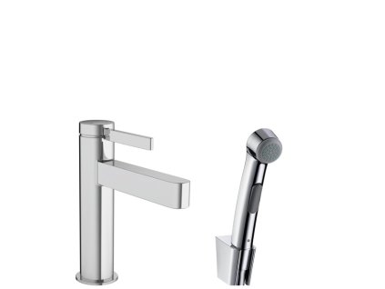 Hansgrohe Finoris CHROM Páková umyvadlová baterie 110 s ruční sprchou Bidette a sprchovou hadicí 160 cm