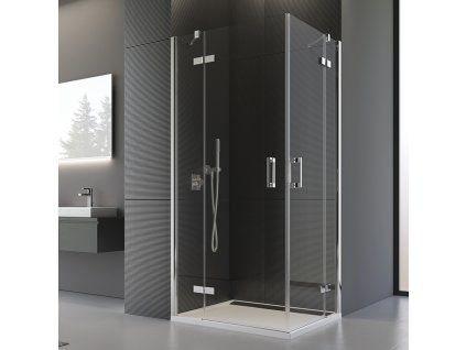 RONAL PUR Dvoudílné křídlové dveře s vyrovnávacími profily levé / 1 strana rohového vstupu PUE2PG0801030