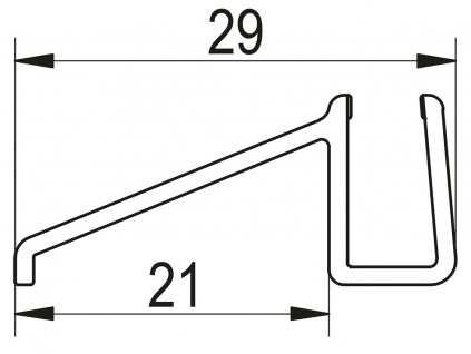 SanSwiss TOP-LINE, TOP-LINE S Vodorovné těsnění pro 6mm sklo, ks 51602.KD.180