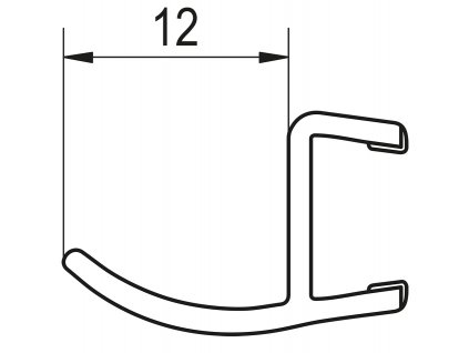 SanSwiss PUR Svislé těsnění pro 8mm skla, ks 53100.KD.2000