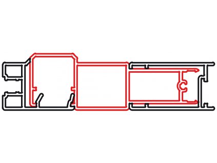 SanSwiss TOP-LINE Spojovací profil pro dveře a boční stěnu v rovině PFL.01.SM1