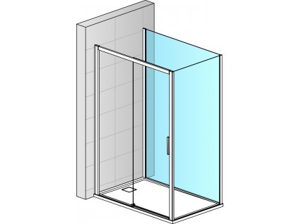 SanSwiss DIVERA Doplňková boční stěna v 90° D22F30700687