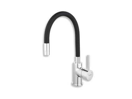 Dřezová stojánková baterie,černá-chrom s elastickým ramenem 70710,0C