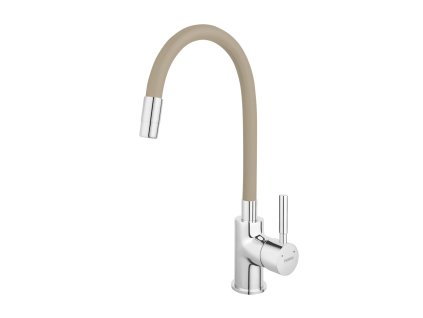 Dřezová stojánková baterie s elastickým ramenem, béžová-chro 70710,0BE