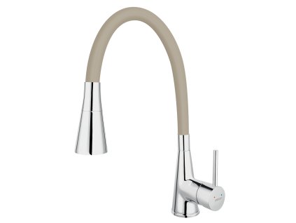 Dřezová stojánková baterie s béžovým ramenem a sprškou 70720,0BE