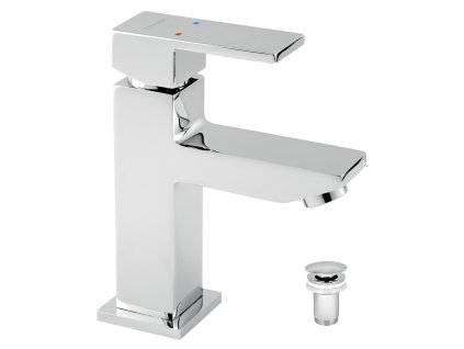 Umyvadlová baterie s výpustí Titania CUBE chrom 98803,0