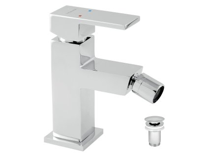 Bidetová baterie s výpustí Titania CUBE chrom 98811,0