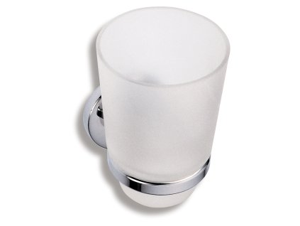 Držák kartáčků a pasty sklo Metalia 1 chrom 6106,0