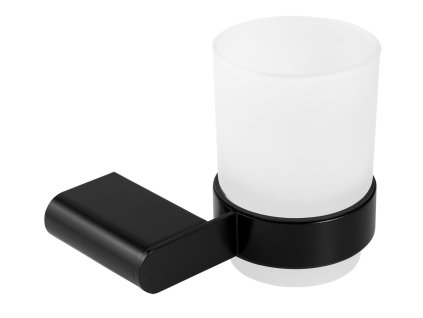 Držák kartáčků a pasty sklo Titania Naty černá 66606,5