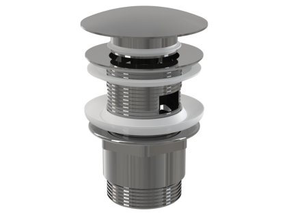 Výpust umyvadlová CLICK/CLACK G 5/4" s přepadem, velká zátka, kov, chrom-lesk A390
