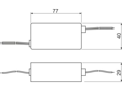 Síťový zdroj 230 V AC/12 V DC/12 W, IP42 AEZ310