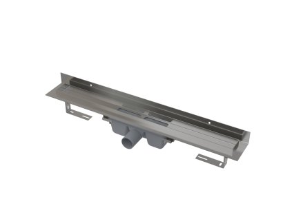 Podlahový žlab s okraje m pro plný rošt a s pevný m límce m ke stěně APZ16-1150