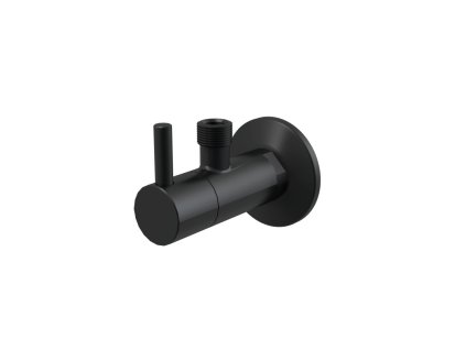 Ventil rohový s filtrem 1/2" × 3/8", kulatý, černá-mat ARV001-BLACK