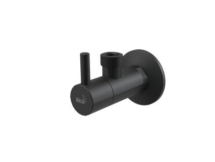 Ventil rohový s filtrem 1/2" × 1/2", kulatý, černá-mat ARV003-BLACK