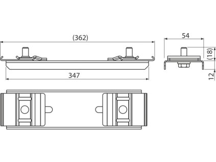 Zámek profilu prodloužený 347 mm AS-P215