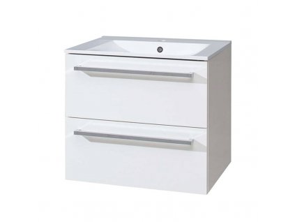 Bino, koupelnová skříňka s keramickým umyvadlem 61 cm, bílá CN660