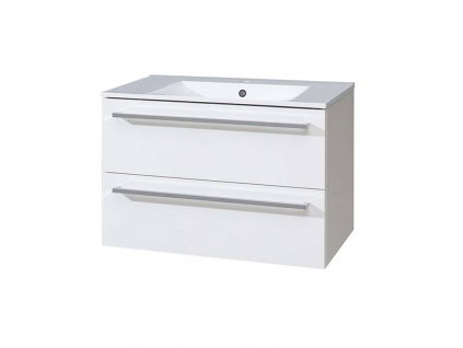Bino, koupelnová skříňka s keramickým umyvadlem 81 cm, bílá CN661