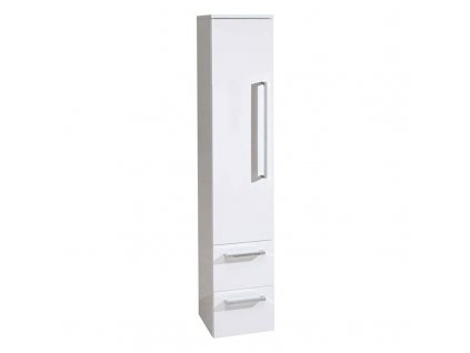 Bino, koupelnová skříňka vysoká 163 cm, levá, bílá CN667