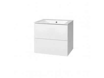 Aira, kúpeľňová skrinka s keramickým umývadlom 61 cm, bílá CN710
