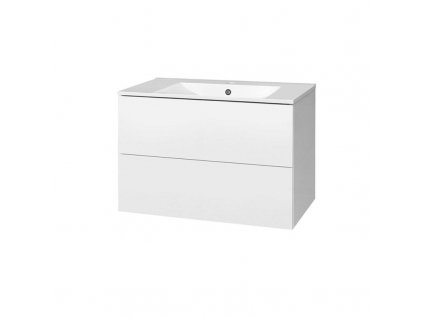 Aira, koupelnová skříňka s keramickym umyvadlem 81 cm, bílá CN711