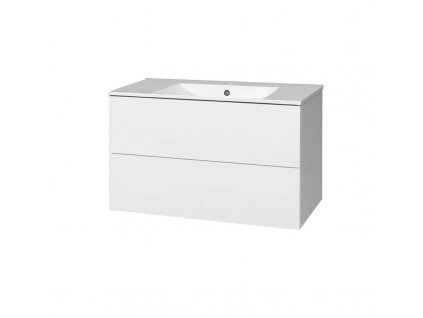 Aira, koupelnová skříňka s keramickym umyvadlem 101 cm, bílá CN712