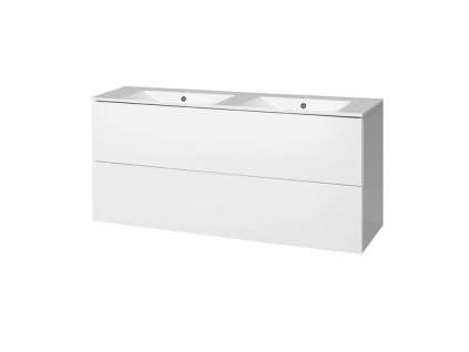 Aira, koupelnová skříňka s keramickym umyvadlem 121 cm, bílá CN713