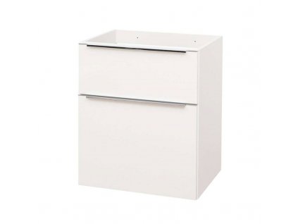 Mailo, koupelnová skříňka 61 cm, bílá, chrom madlo CN510S
