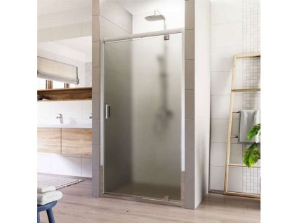 Sprchové dveře, Lima, pivotové, 80x190 cm, chrom ALU, sklo Point 6 mm CK80912K