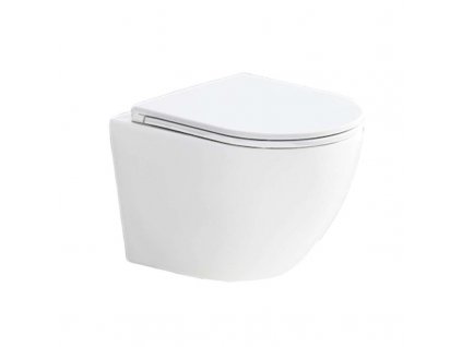 WC závěsné kapotované, Smart Flush RIMLESS, 495x360x370, keramické, vč. sedátka CSS113S VSD82T1