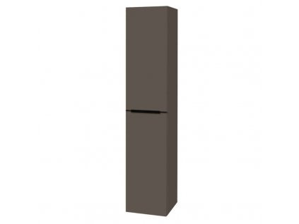 Mailo, koupelnová skříňka vysoká 170 cm, šedá láva, černé madlo CN564LPB