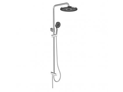 Sprchový set s tyčí, hadicí, ruční a talíř. kulatou sprchou, černá CB95001SB1