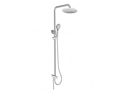 Sprchový set s tyčí, hadicí, ruční a talíř. kulatou sprchou, slim, nerez CB95001SS1