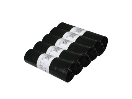 Helpmation odpadkové LDPE sáčky 60 litrů, černé (sada 5 rolí) HL012