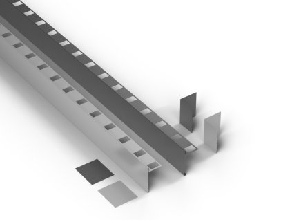 ETERNO IVICA Hliníková ukončovací lišta H120 x L2400mm, stříbrná