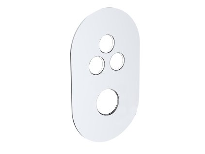 Mereo Kryt oválný pro 3-cestnou podomítkovou termostatickou baterii, 120 * 200 mm