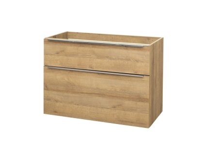 Mereo Mailo, koupelnová skříňka 101 cm, dub Riviera, chrom madlo