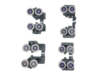 Mereo Pojezdy (horní a spodní), kompletní sada 8 ks pro dveře LIMA CK806xxK