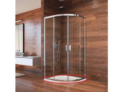 Mereo Vodící profil, oblouk, chrom pro CK608B63K, 100x100x190cm