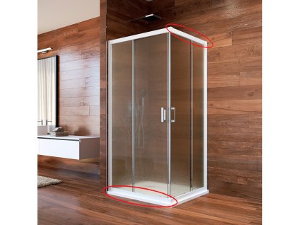 Mereo Vodící profil pro CK608A..K, 90cm, spodní levý, horní pravý, bílý