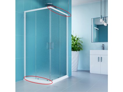 Mereo Vodící profil (horní pravý a spodní levý) pro CK34101Z, H bílý