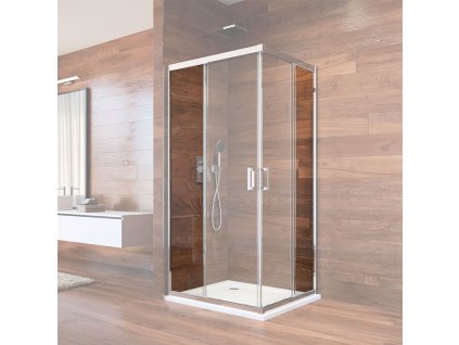 Mereo Pevný díl skleněný s profilem  a těsněním pro CK608A..K, 90x90x190 cm,bílý, Point