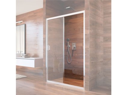 Mereo Pevný díl s profilem a těsněním pro CK80403K, 100x190 cm, sklo čiré, chrom ALU