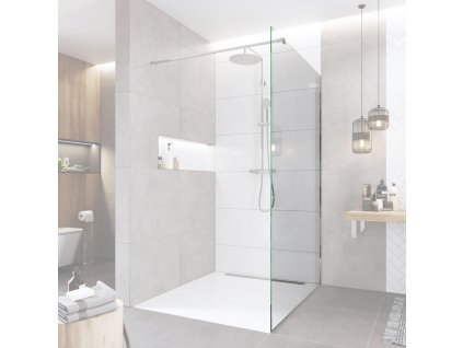 Mereo Novea sklo pro Walk in 120 x 200 cm, 8mm, EASY CLEAN, Čiré