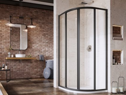 SKCP4 90x90, 195 černá+transparent