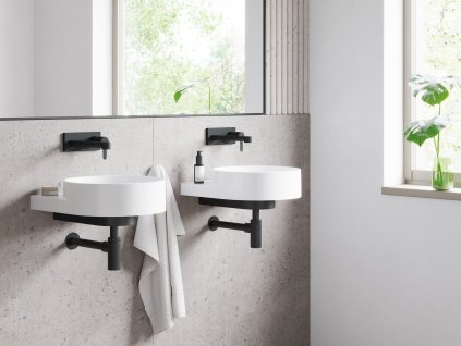 PU 019.20BLM.O1 Umyvadlová podomítková baterie s tělesem, černá matná